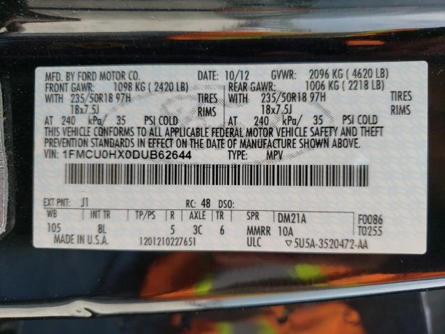 Photo 10 from auction – 2013 FORD ESCAPE SEL with VIN 1FMCU0HX0DUB62644