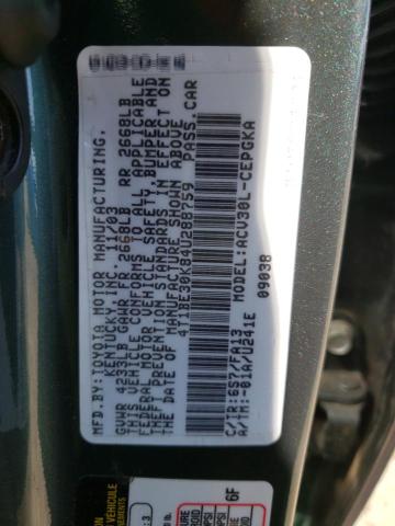 Photo 10 from auction – 2004 TOYOTA CAMRY LE with VIN 4T1BE30K84U288759