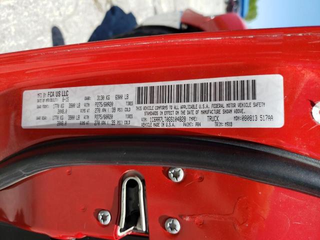 Photo 10 from auction – 2016 RAM 1500 SLT with VIN 1C6RR7LT0GS104828