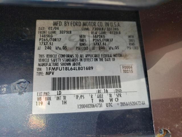Photo 10 from auction – 2004 FORD EXPEDITION with VIN 1FMFU18L64LB01689