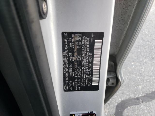 Photo 10 from auction – 2010 HYUNDAI SANTA FE G with VIN 5NMSG3AB5AH412941