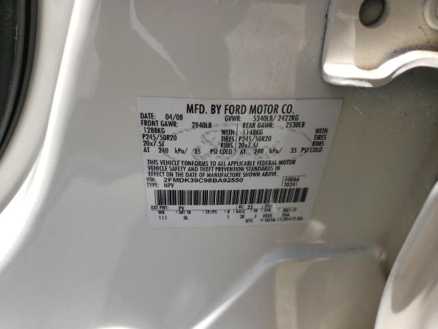 Photo 10 from auction – 2008 FORD EDGE LIMIT with VIN 2FMDK39C98BA92550