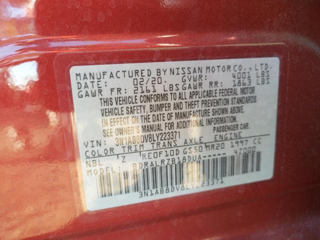 Photo 10 from auction – 2020 NISSAN SENTRA SR with VIN 3N1AB8DV8LY223371
