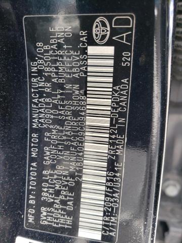 Photo 10 from auction – 2009 TOYOTA COROLLA BA with VIN 2T1BU40E09C094688