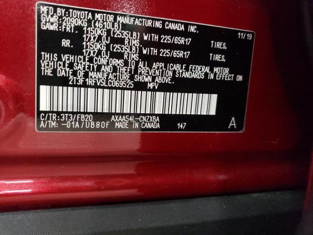 Photo 10 from auction – 2020 TOYOTA RAV4 LE with VIN 2T3F1RFV5LC069525