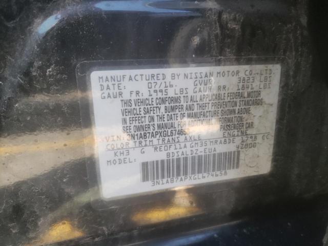 Photo 10 from auction – 2016 NISSAN SENTRA S with VIN 3N1AB7APXGL674658