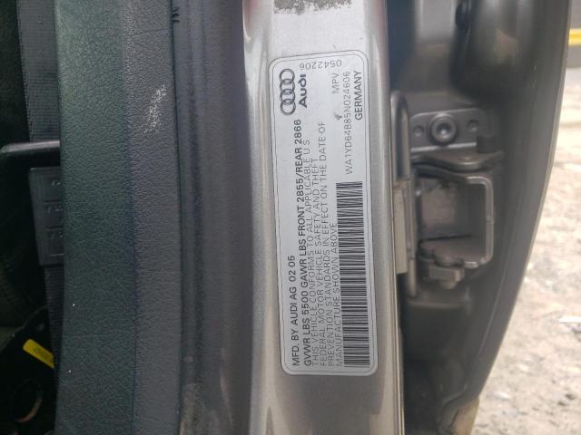 Photo 10 from auction – 2005 AUDI ALLROAD with VIN WA1YD64B85N024606
