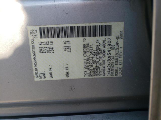 Zdjęcie 10 z aukcji – 2012 NISSAN ALTIMA BAS z VIN 1N4AL2AP2CN541907