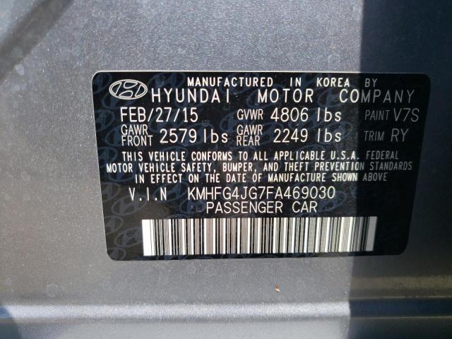 Photo 10 from auction – 2015 HYUNDAI AZERA with VIN KMHFG4JG7FA469030