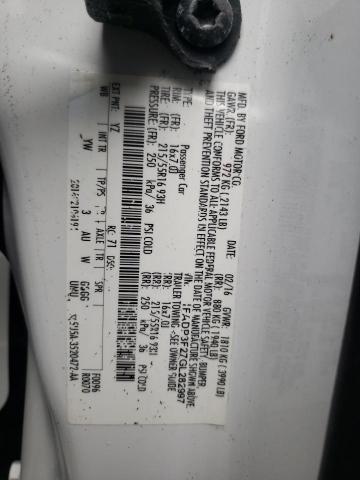 Photo 10 from auction – 2016 FORD FOCUS SE with VIN 1FADP3F27GL282997