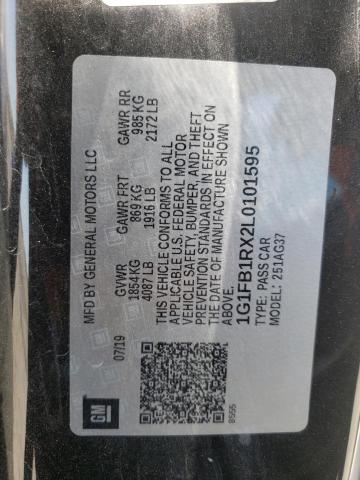 Photo 10 from auction – 2020 CHEVROLET CAMARO LS with VIN 1G1FB1RX2L0101595
