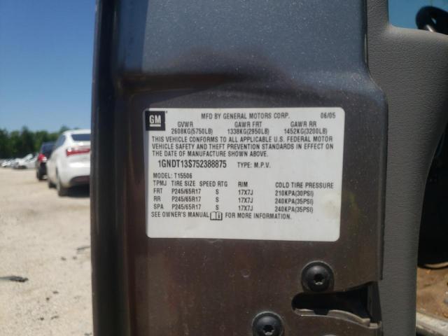 Photo 10 from auction – 2005 CHEVROLET TRAILBLAZE with VIN 1GNDT13S752388875