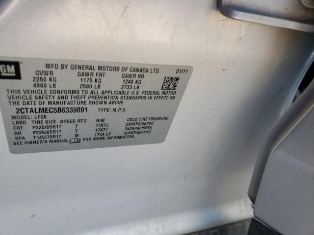 Photo 10 from auction – 2011 GMC TERRAIN SL with VIN 2CTALMEC5B6339891