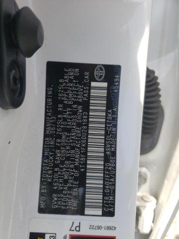 Photo 10 from auction – 2013 TOYOTA CAMRY L with VIN 4T1BF1FK6DU281883
