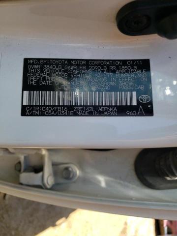 Photo 10 from auction – 2011 TOYOTA COROLLA BA with VIN JTDBU4EE5BJ094740