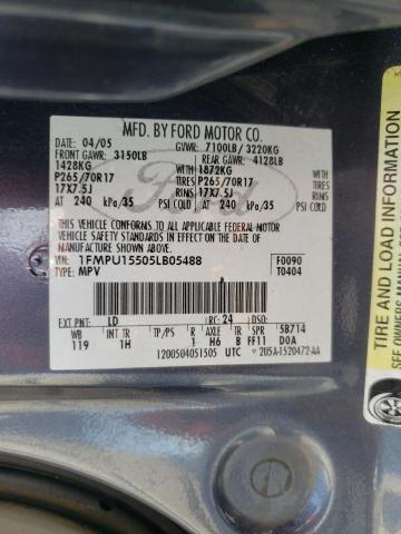 Photo 10 from auction – 2005 FORD EXPEDITION with VIN 1FMPU15505LB05488