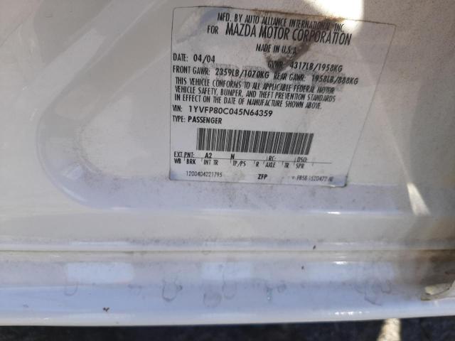Photo 10 from auction – 2004 MAZDA 6 I with VIN 1YVFP80C045N64359