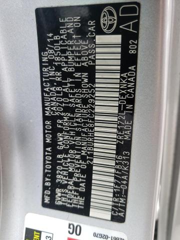 Photo 10 from auction – 2015 TOYOTA COROLLA L with VIN 2T1BURHE8FC229252