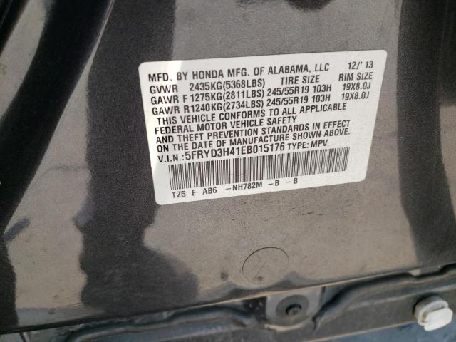 Photo 10 from auction – 2014 ACURA MDX TECHNO with VIN 5FRYD3H41EB015176