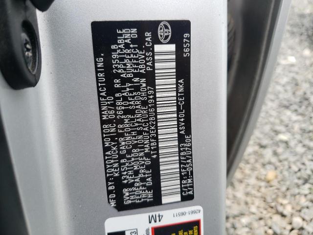 Photo 10 from auction – 2011 TOYOTA CAMRY BASE with VIN 4T1BF3EK2BU619497
