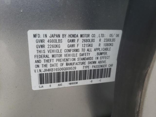 Photo 10 from auction – 2006 ACURA RL with VIN JH4KB16506C009539