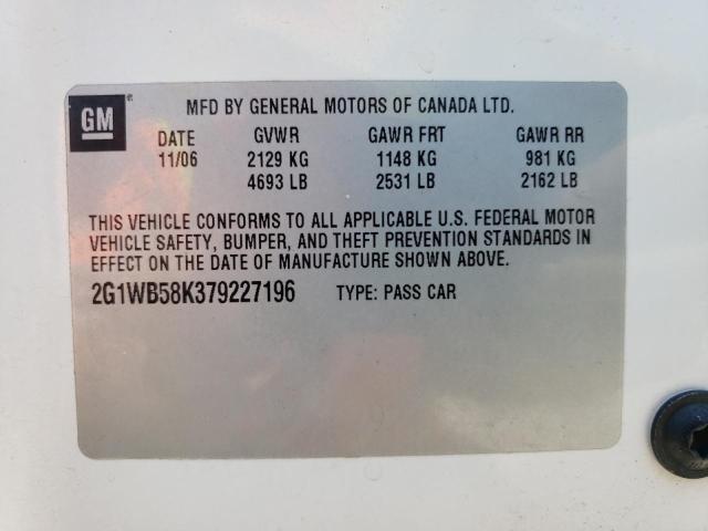 Photo 10 from auction – 2007 CHEVROLET IMPALA LS with VIN 2G1WB58K379227196