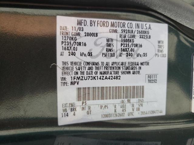 Photo 10 from auction – 2004 FORD EXPLORER X with VIN 1FMZU73K14ZA42482
