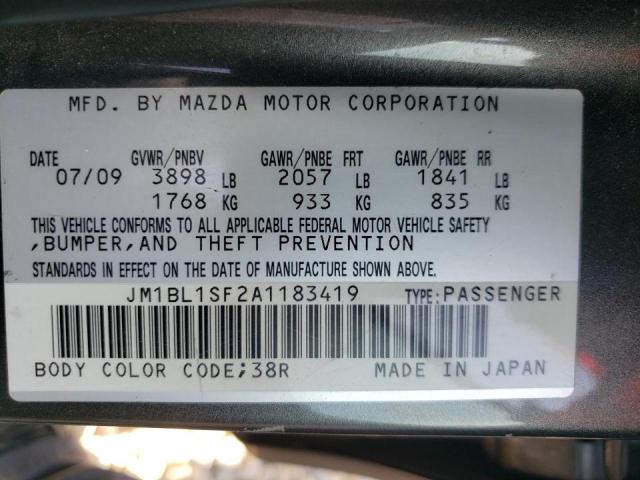 Photo 10 from auction – 2010 MAZDA 3 I with VIN JM1BL1SF2A1183419