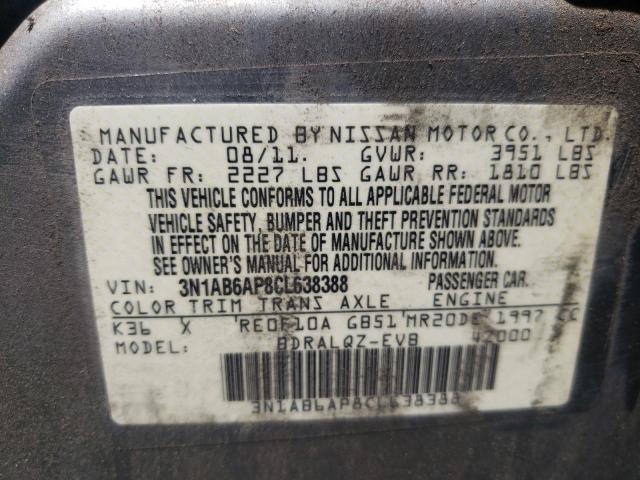 Photo 10 from auction – 2012 NISSAN SENTRA 2.0 with VIN 3N1AB6AP8CL638388