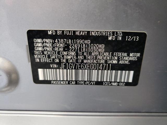 Photo 10 from auction – 2014 SUBARU IMPREZA WR with VIN JF1GV7E6XEG014711