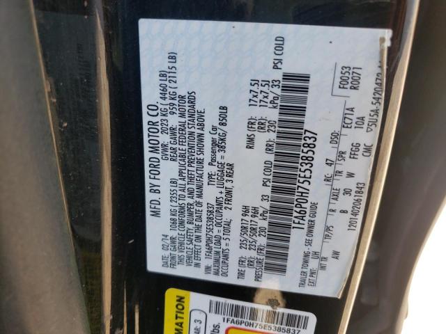 Photo 10 from auction – 2014 FORD FUSION SE with VIN 1FA6P0H75E5385837