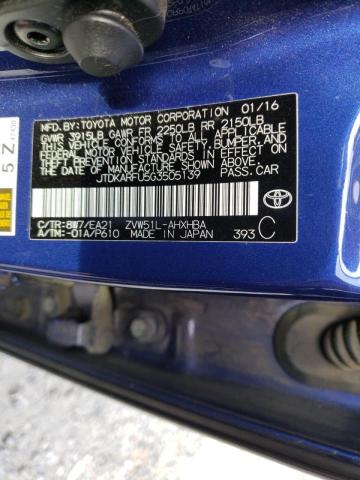 Photo 10 from auction – 2016 TOYOTA PRIUS with VIN JTDKARFU5G3505139