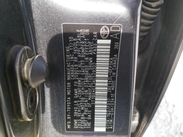 Zdjęcie 10 z aukcji – 2010 TOYOTA COROLLA BA z VIN 2T1BU4EE3AC529202