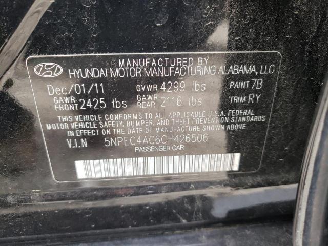 Photo 10 from auction – 2012 HYUNDAI SONATA SE with VIN 5NPEC4AC6CH426506