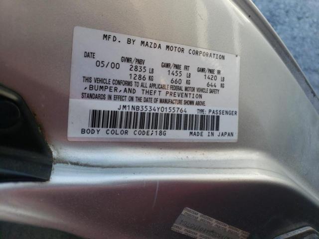 Photo 10 from auction – 2000 MAZDA MX-5 MIATA with VIN JM1NB3534Y0155764