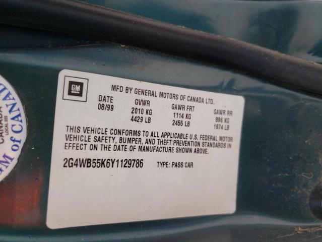 Photo 10 from auction – 2000 BUICK REGAL LS with VIN 2G4WB55K6Y1129786