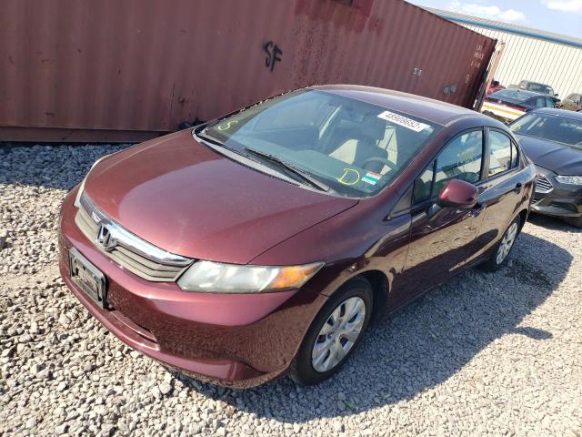 Photo 2 from auction – 2012 HONDA CIVIC LX with VIN 19XFB2F54CE057980