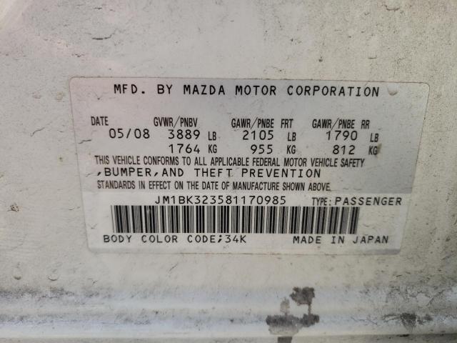صورة رقم 10 من المزاد - 2008 MAZDA 3 S مع VIN JM1BK323581170985