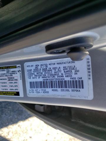 Photo 10 from auction – 2007 TOYOTA COROLLA CE with VIN 1NXBR32E87Z832404