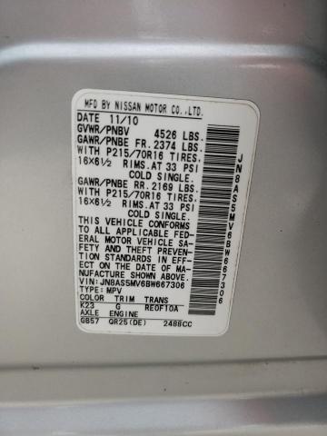 Photo 10 from auction – 2011 NISSAN ROGUE S with VIN JN8AS5MV6BW667306