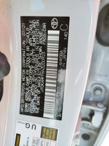 Photo 10 from auction – 2022 TOYOTA PRIUS PRIM with VIN JTDKAMFP6N3200923