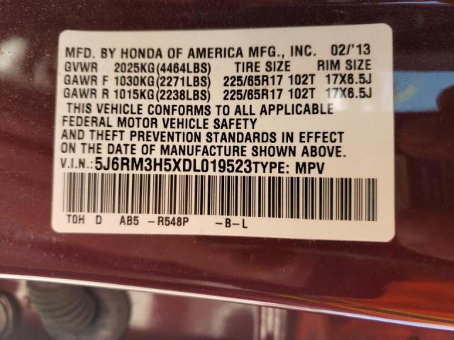 Photo 10 from auction – 2013 HONDA CR-V EX with VIN 5J6RM3H5XDL019523