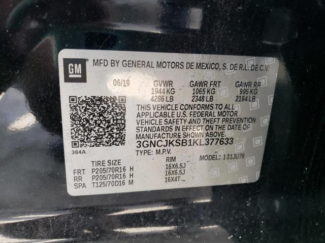 Photo 10 from auction – 2019 CHEVROLET TRAX LS with VIN 3GNCJKSB1KL377633