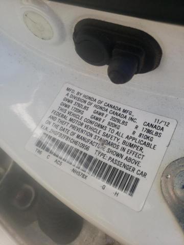 Photo 10 from auction – 2012 HONDA CIVIC EX with VIN 2HGFB2F81CH610956