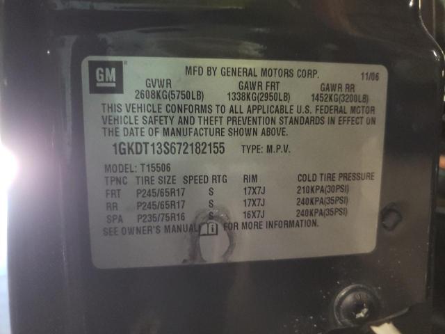 Photo 10 from auction – 2007 GMC ENVOY with VIN 1GKDT13S672182155