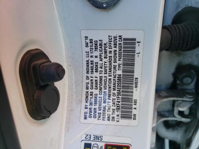 Photo 10 from auction – 2010 HONDA CIVIC LX with VIN 19XFA1F56AE055884