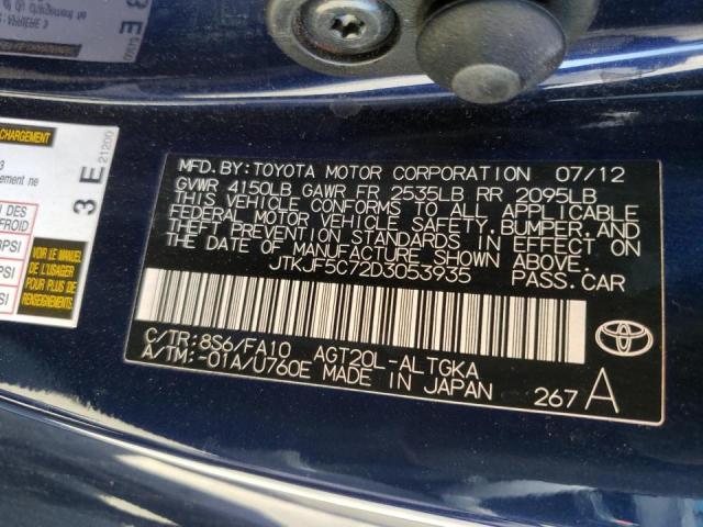 Photo 10 from auction – 2013 TOYOTA SCION TC with VIN JTKJF5C72D3053935