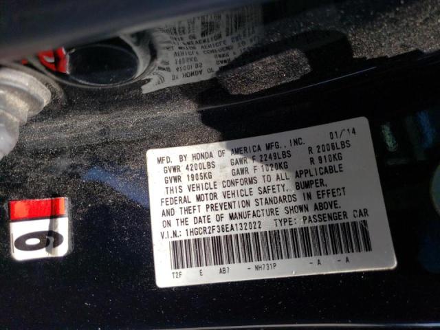 Photo 10 from auction – 2014 HONDA ACCORD with VIN 1HGCR2F36EA132022