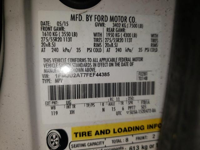 Photo 10 from auction – 2015 FORD EXPEDITION with VIN 1FMJU2AT7FEF44385