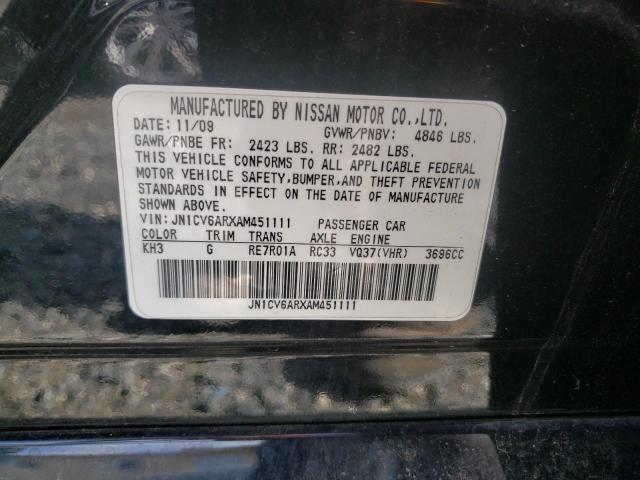 Photo 10 from auction – 2010 INFINITI G37 with VIN JN1CV6ARXAM451111